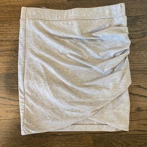 Grey mini sinched skirt